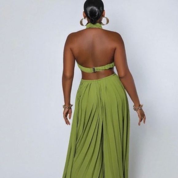 Hanifa Carmen jumpsuit in emerald green - Picture 3 of 4